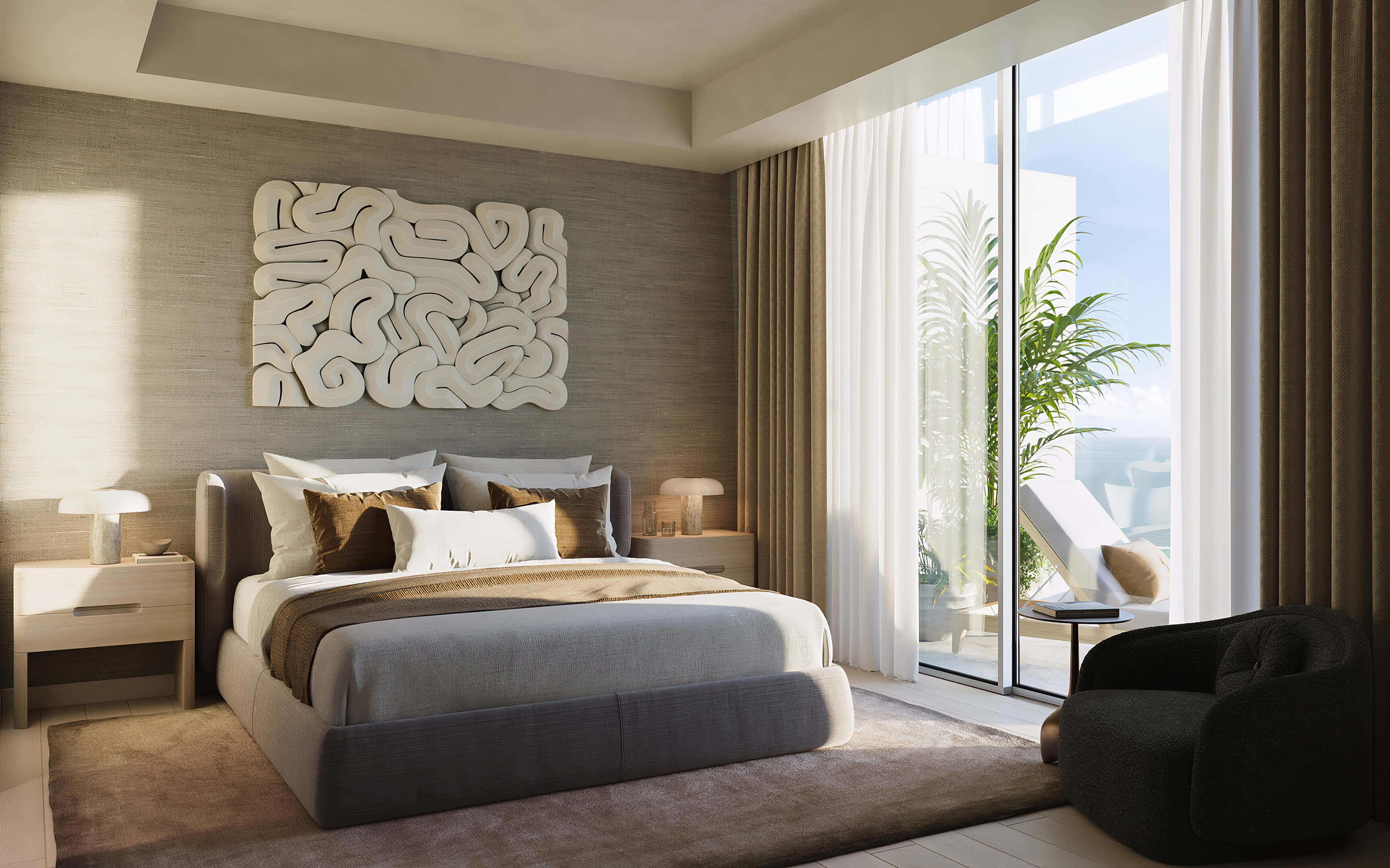 Icon Beach Residences contemporary bedroom interior
