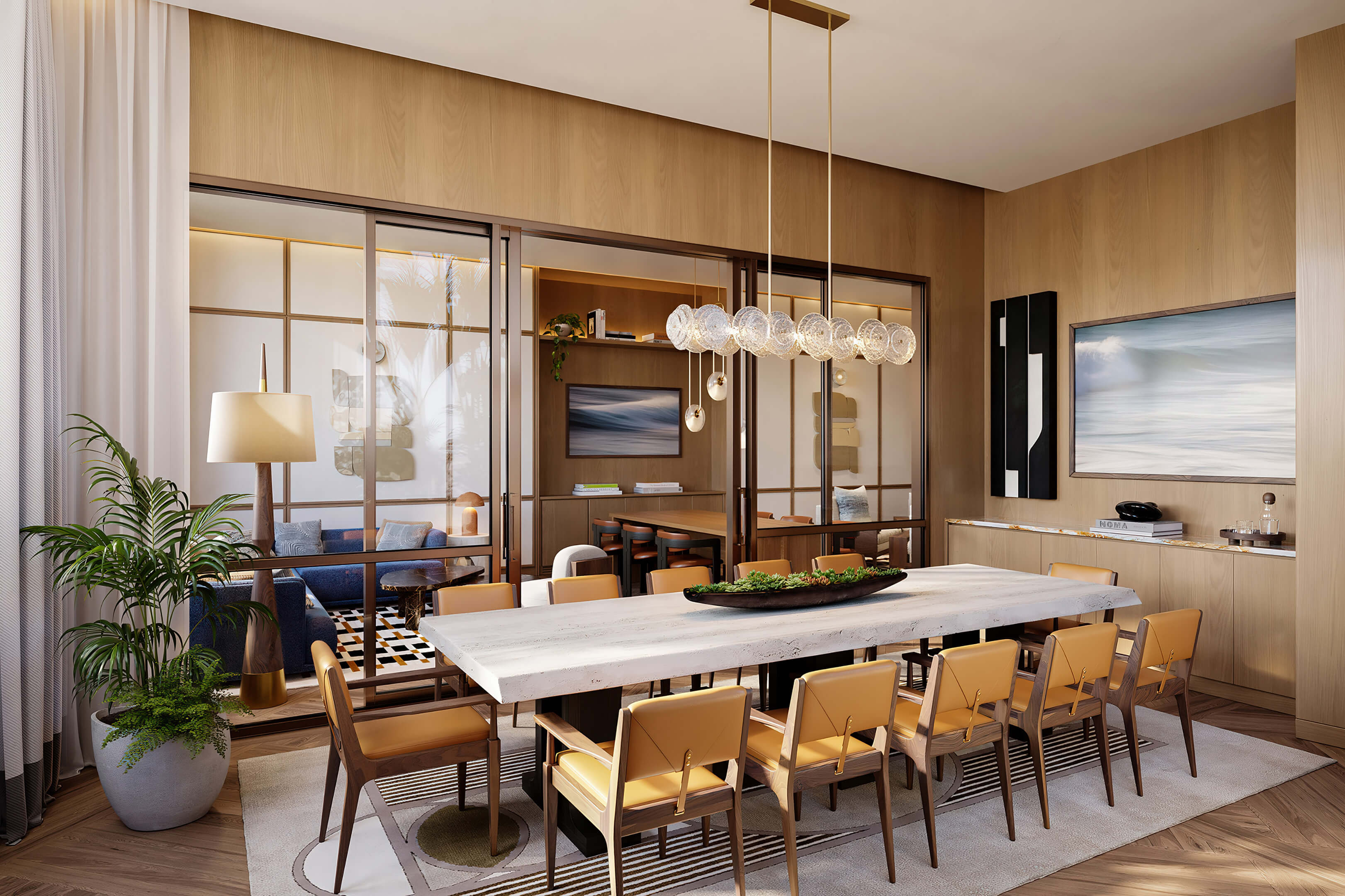 Icon Beach Residences modern business center for residents