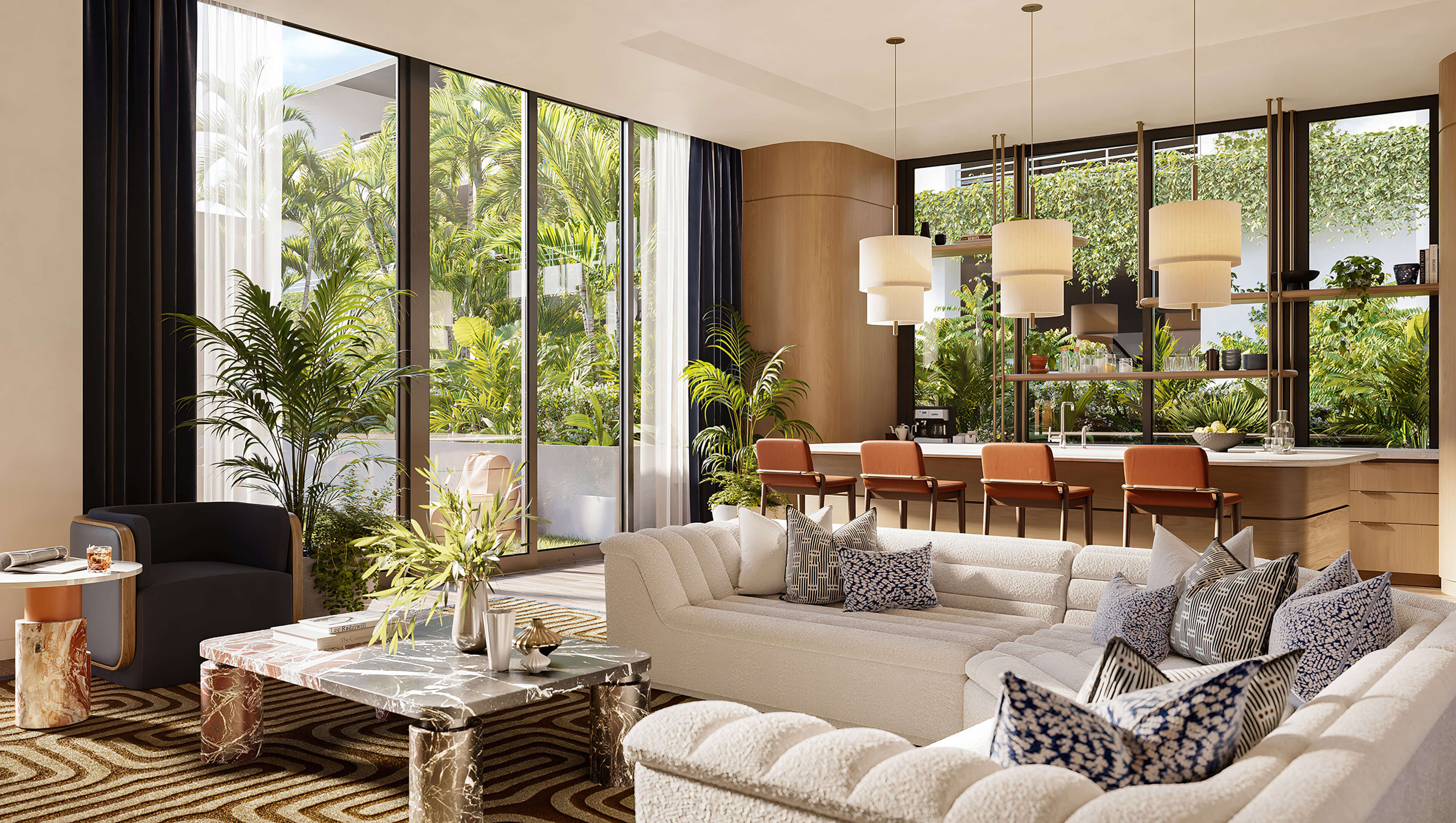 Icon Beach Residences exclusive club lounge area