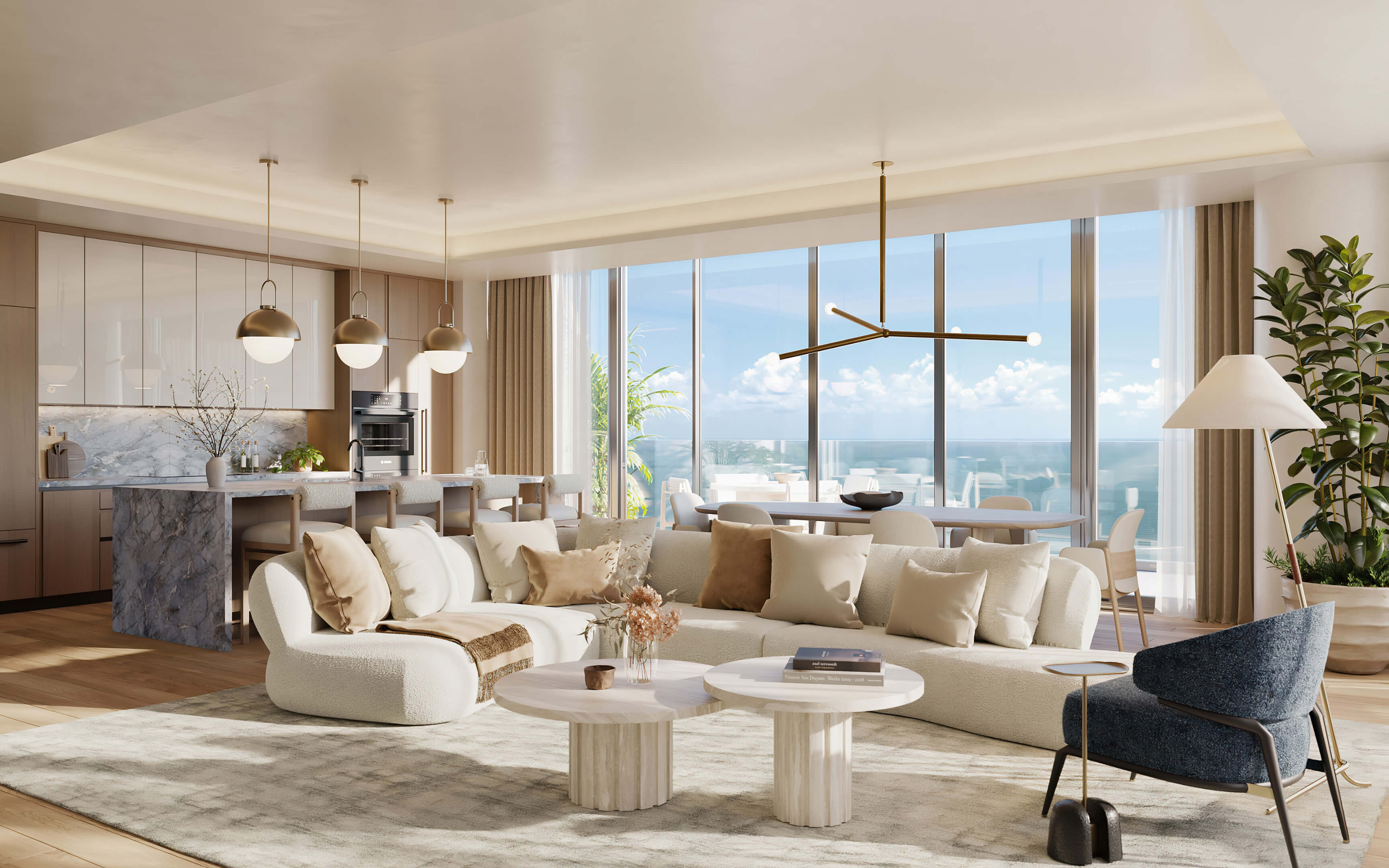 Icon Beach Residences ocean view from living room