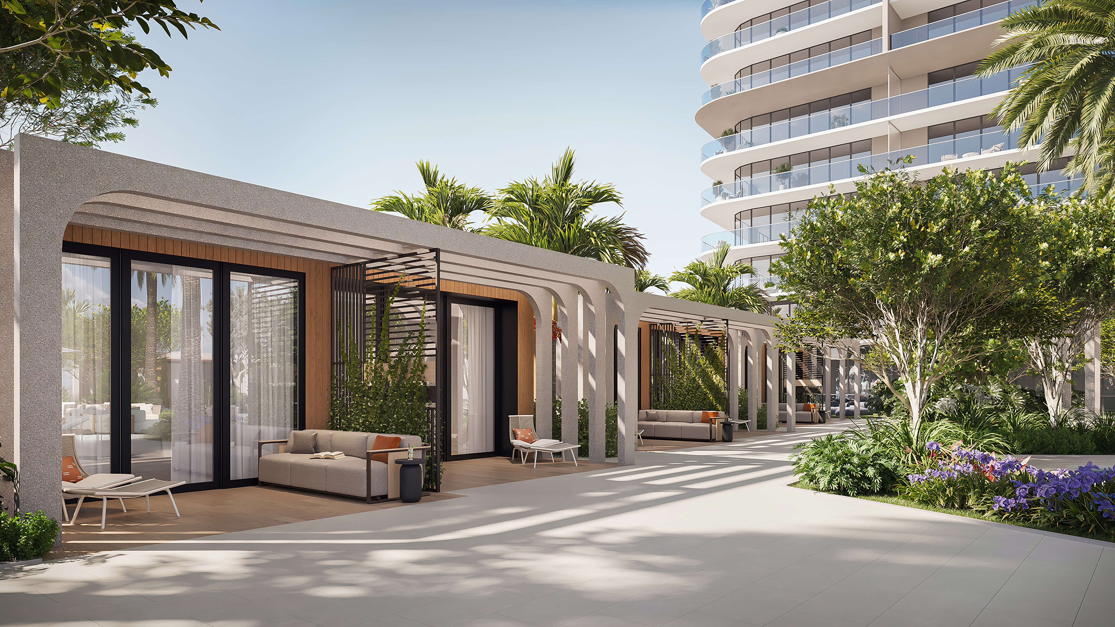 Icon Beach Residences private outdoor cabanas