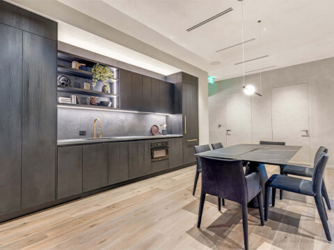 Lofty Residences Brickell kitchen and dining space